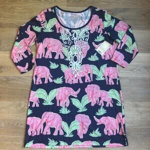 Simply Southern Elephant Safari Shift Dress Size Medium new with tag NWT